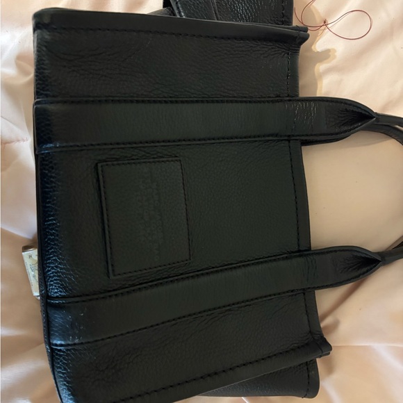 Elegant Black Leather Tote Bag